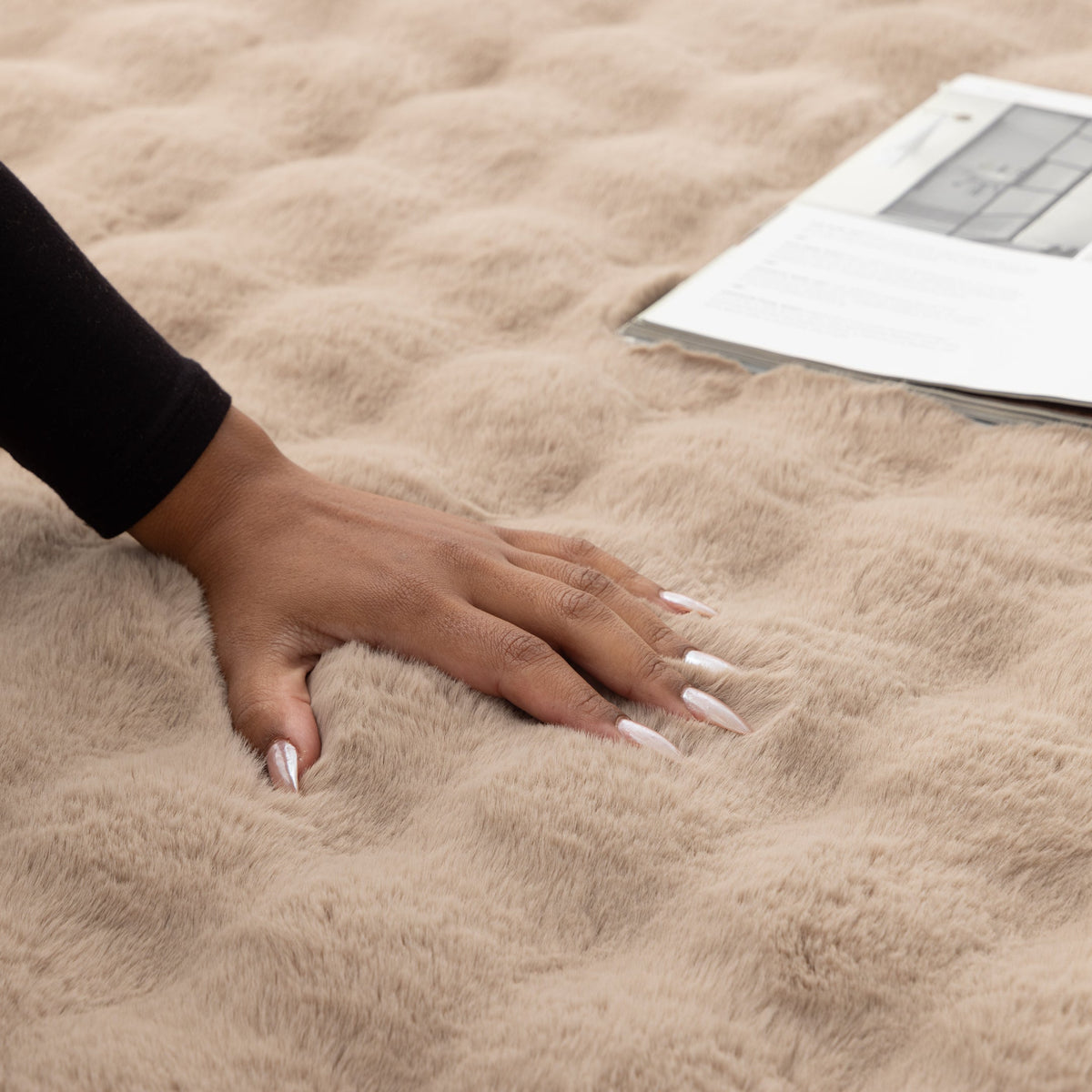Purity Washable Round Rug Dark Beige – view 4