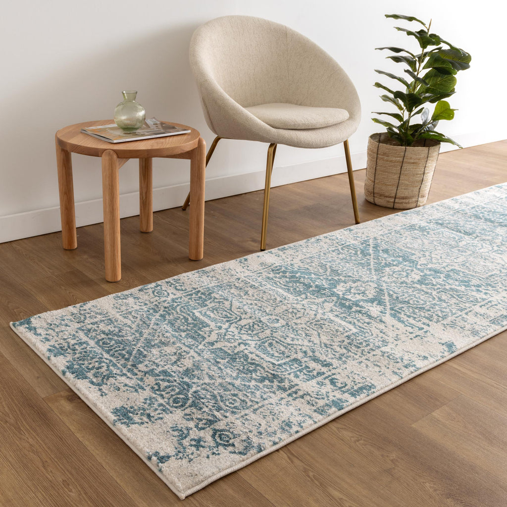 Delicate Audrey Ivory & Blue Rug - DEL19 – view 9