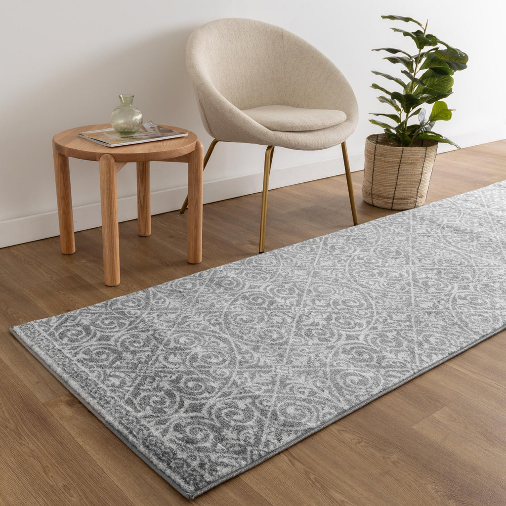Delicate Katherine Grey & Ivory Rug -  DEL23 – view 9