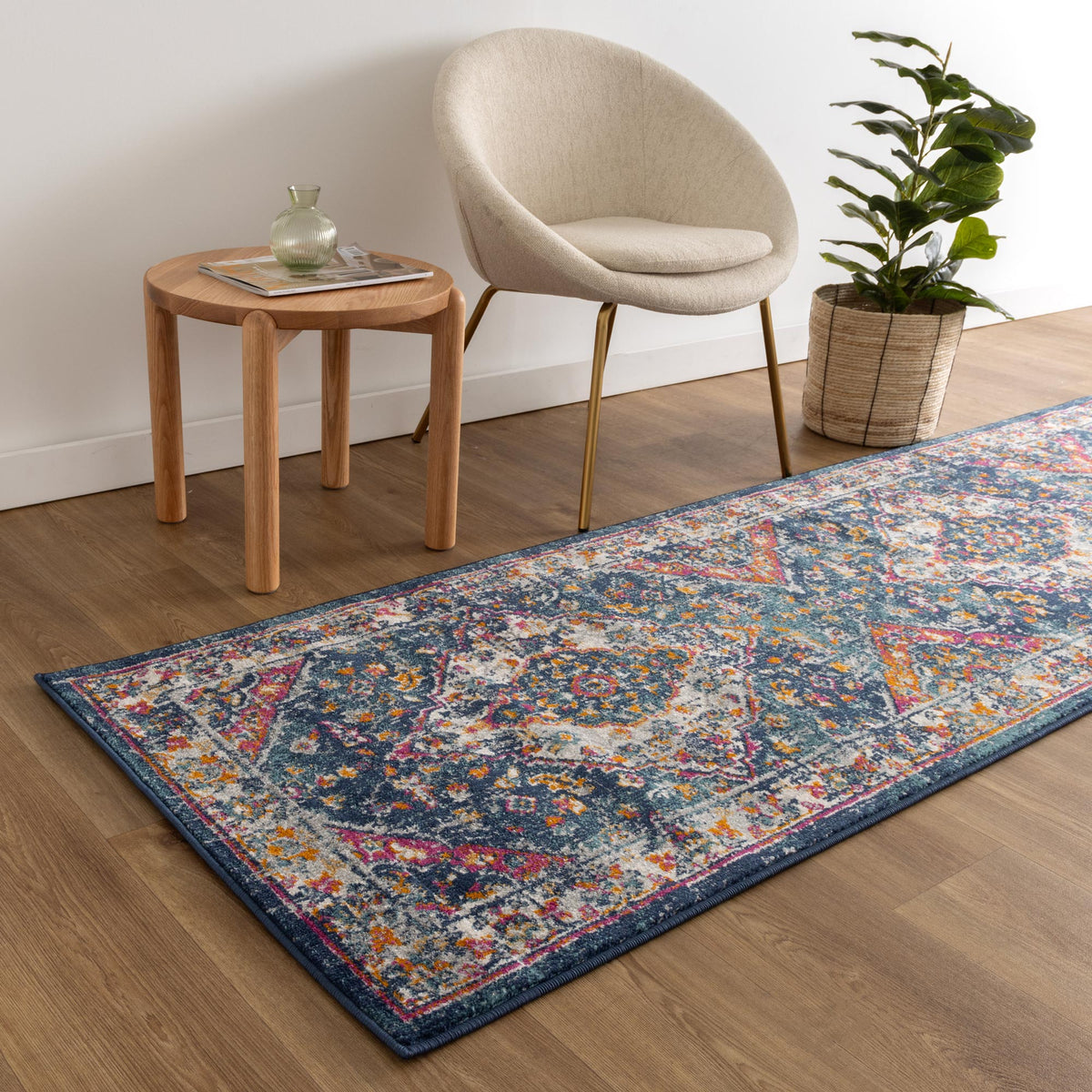 Delicate Medallion Multicolour Rug - DELI09 – view 9