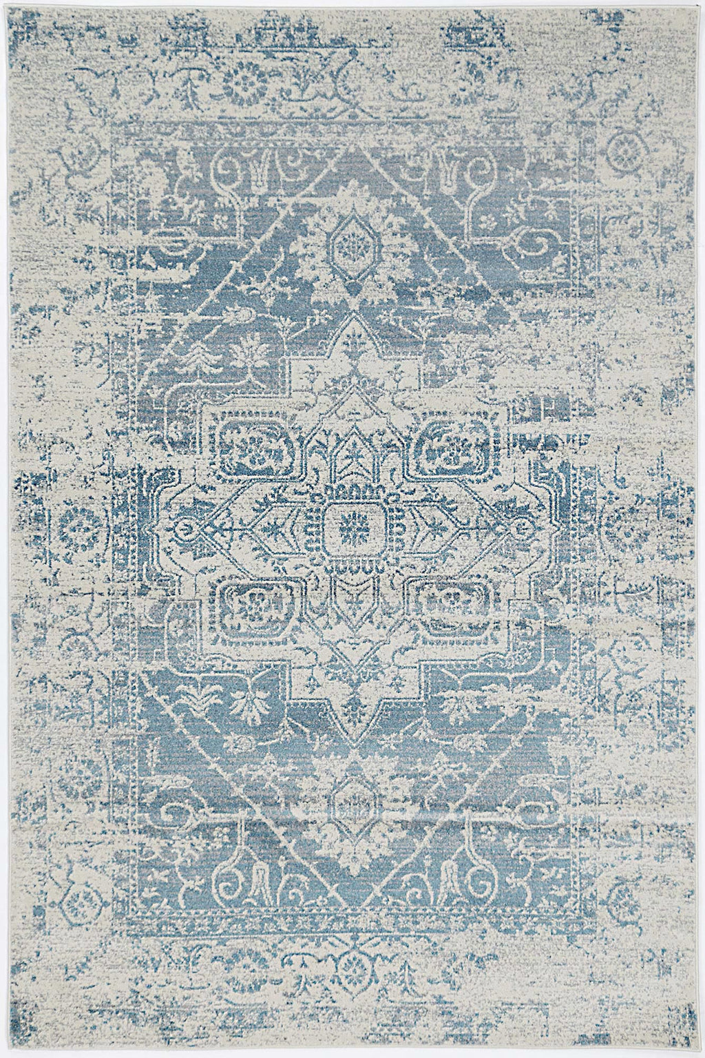 Delicate Audrey Ivory & Blue Rug - DEL19 – view 2