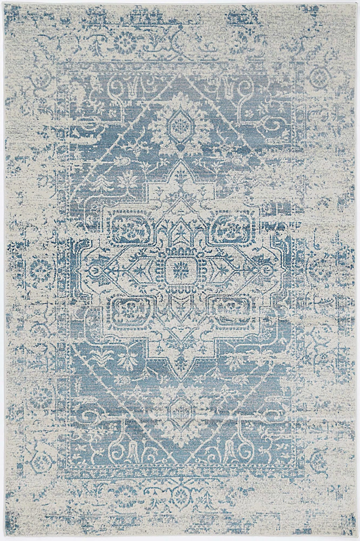 Delicate Audrey Ivory & Blue Rug - DEL19 – view 2