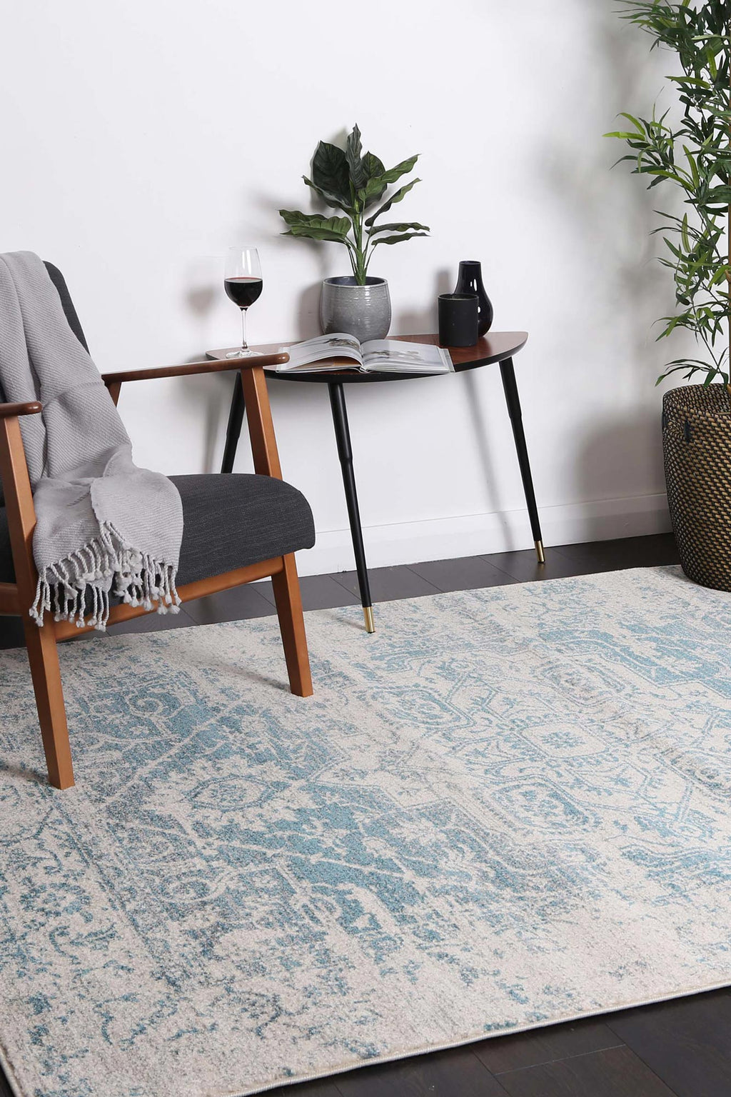 Delicate Audrey Ivory & Blue Rug - DEL19 – view 7