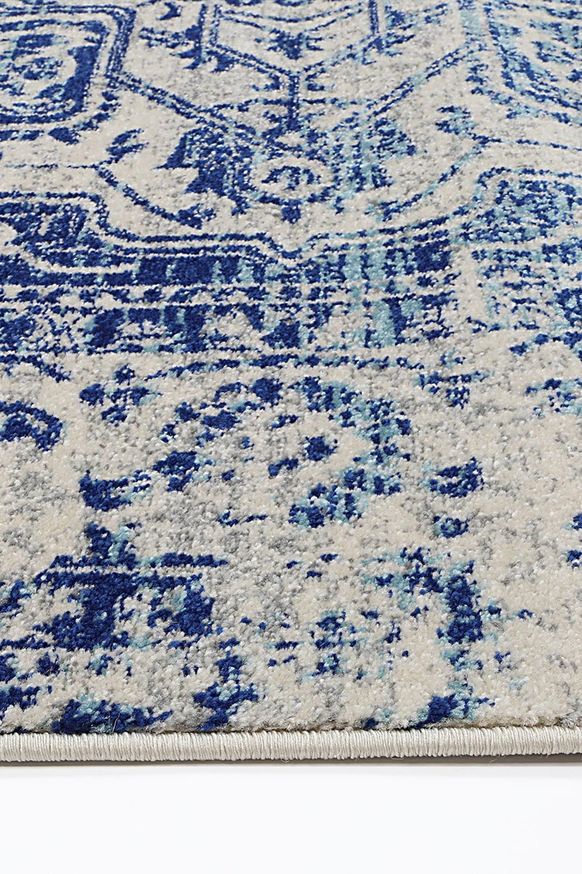 Delicate Audrey Ivory & Navy Rug - DEL21 – view 3
