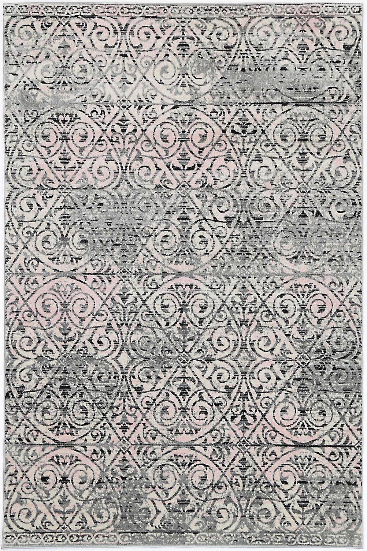 Delicate Katherine Pink & Ash Rug -  DEL22 – view 2