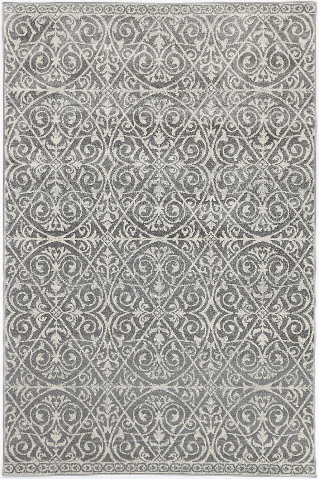 Delicate Katherine Grey & Ivory Rug -  DEL23 – view 2