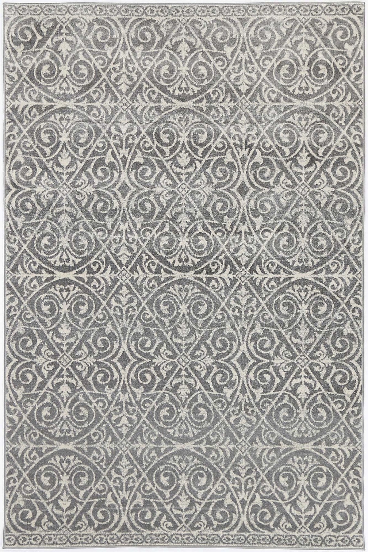 Delicate Katherine Grey & Ivory Rug -  DEL23 – view 2