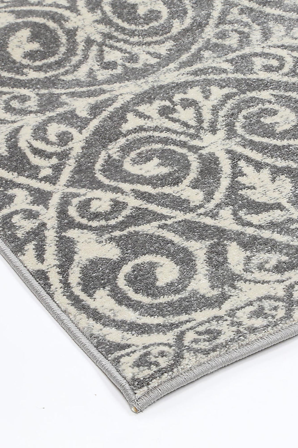 Delicate Katherine Grey & Ivory Rug -  DEL23 – view 4