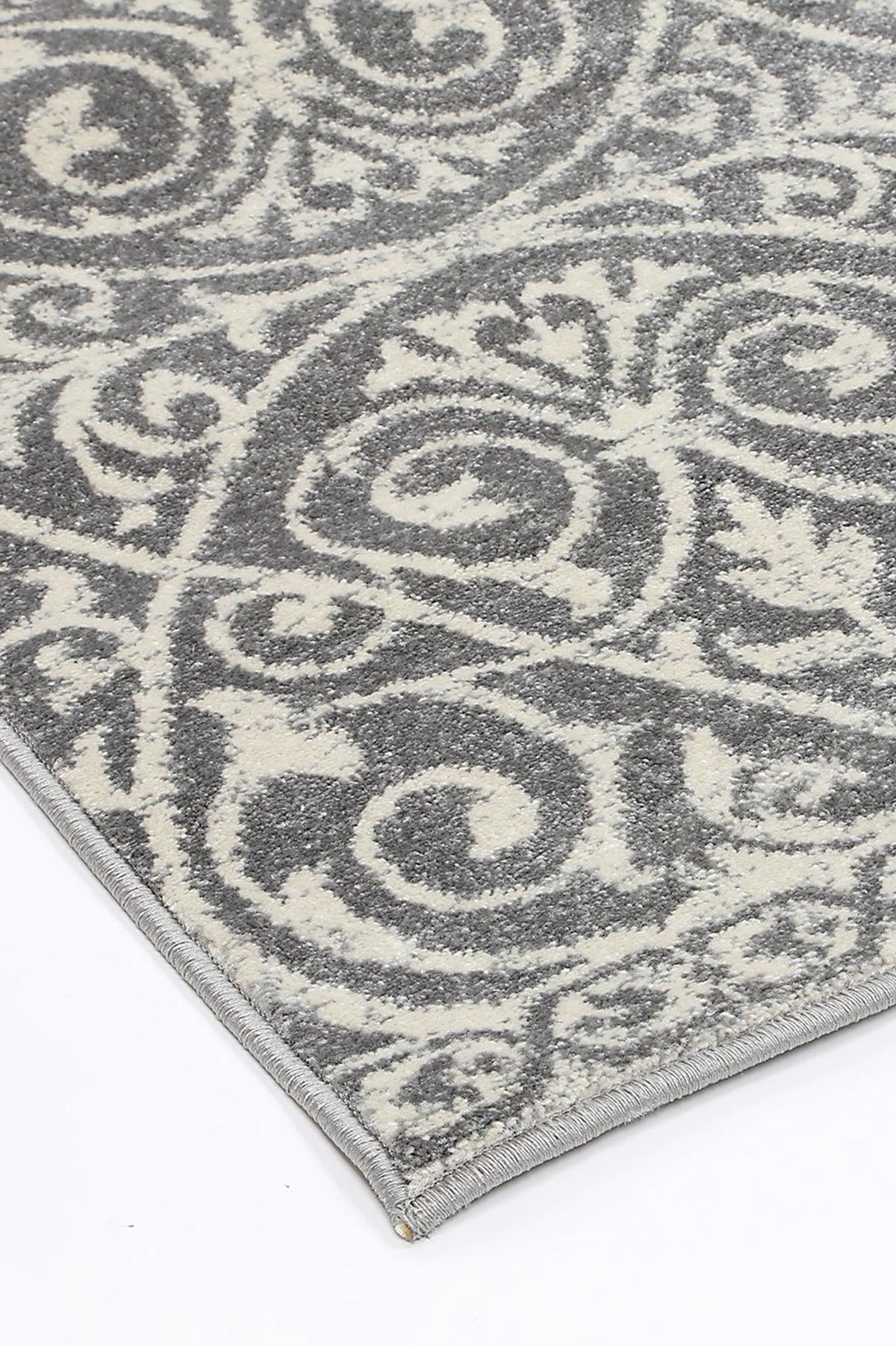 Delicate Katherine Grey & Ivory Rug -  DEL23 – view 4