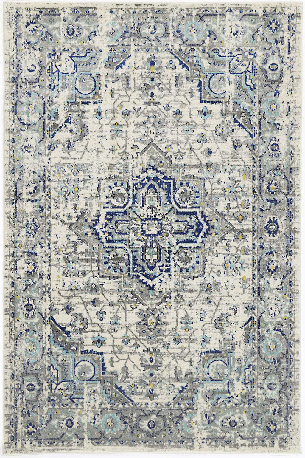 Delicate Montana Ivory & Blue Rug -  DEL26 – view 2