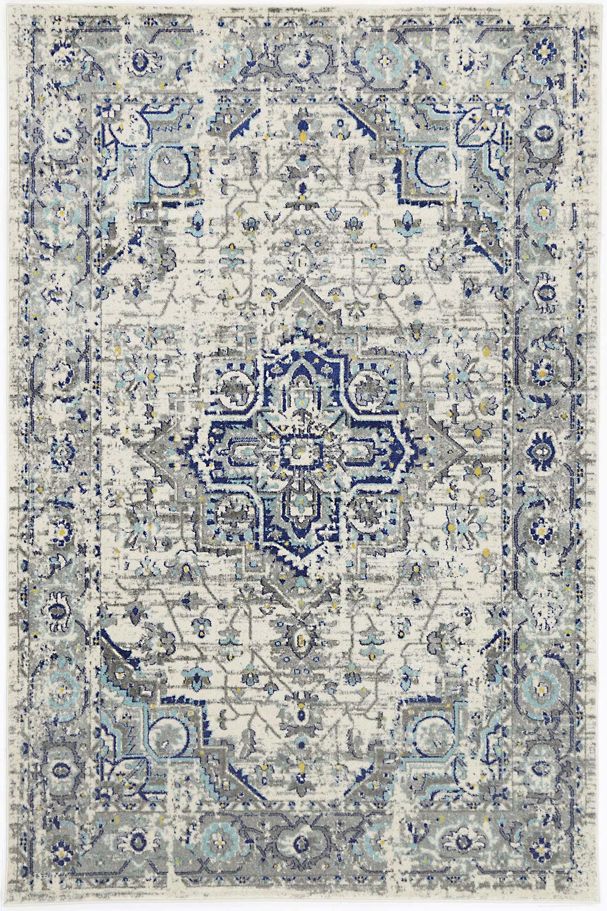 Delicate Montana Ivory & Blue Rug -  DEL26 – view 2