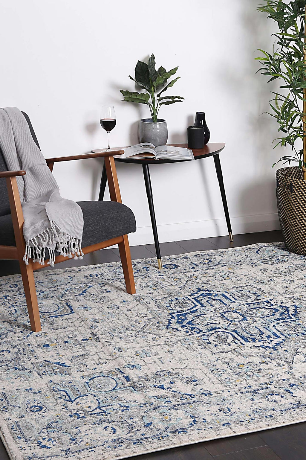Delicate Montana Ivory & Blue Rug -  DEL26 – view 7