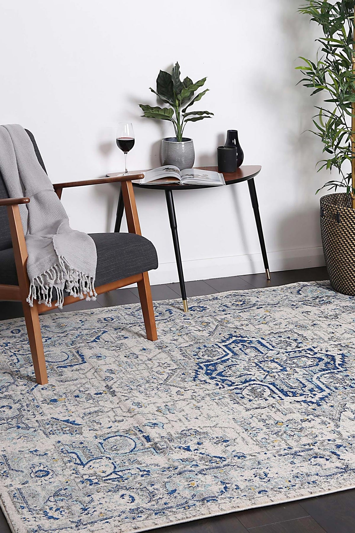 Delicate Montana Ivory & Blue Rug -  DEL26 – view 7