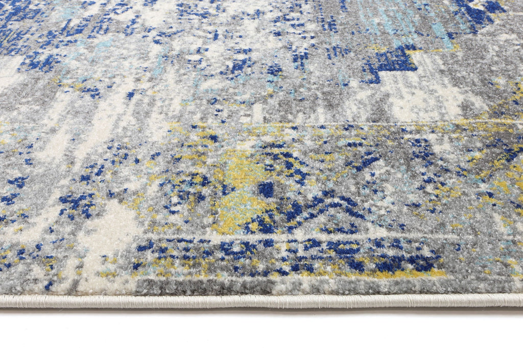 Delicate Faded Blue and Yellow Rug - DELI02 – view 4