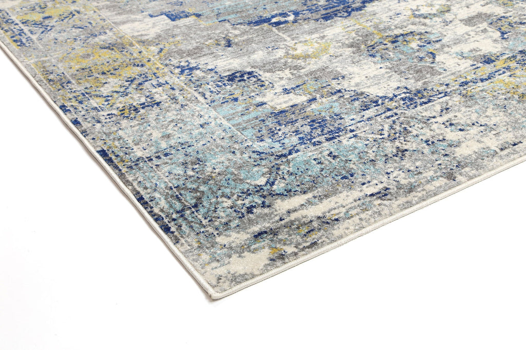 Delicate Faded Blue and Yellow Rug - DELI02 – view 7