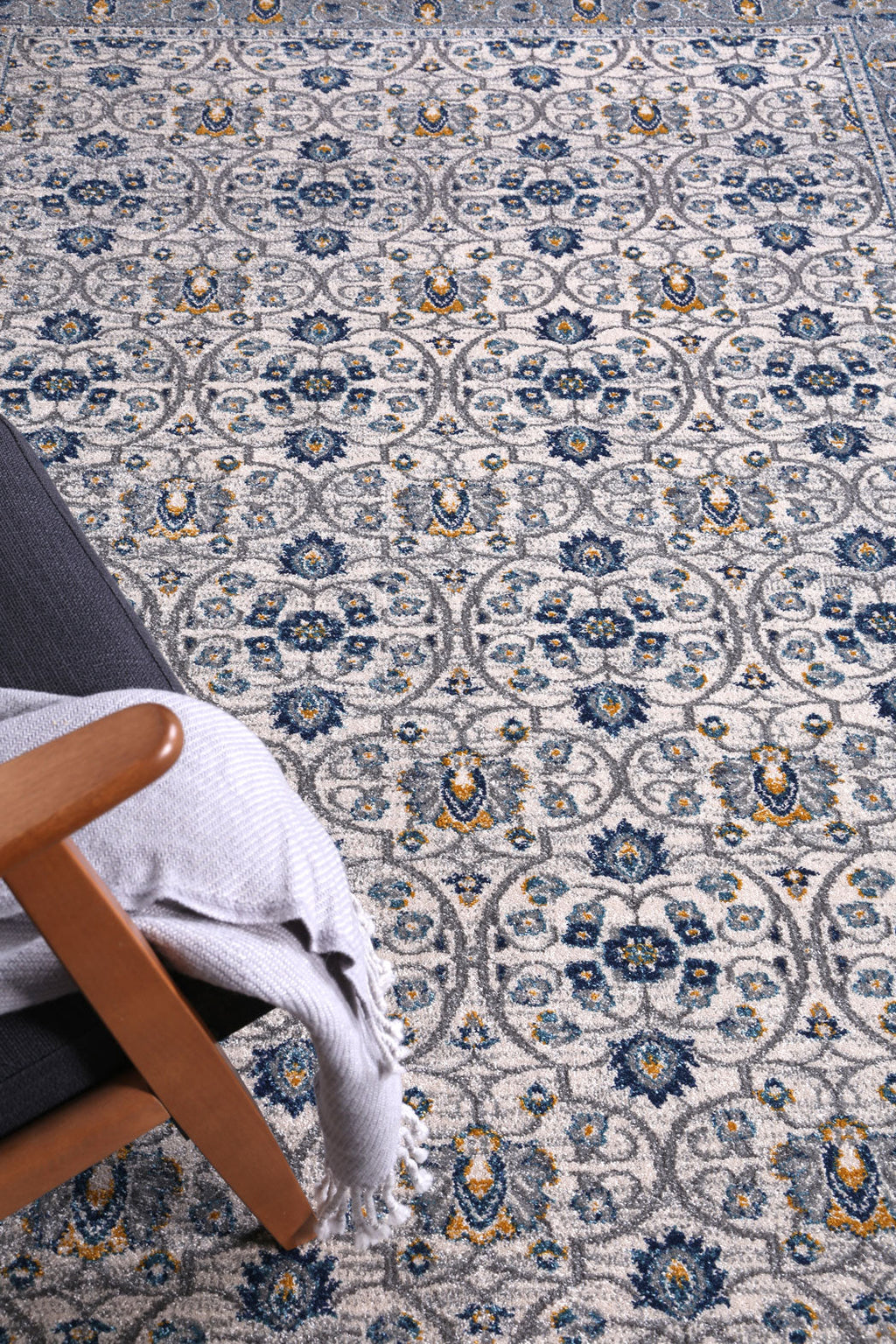 Delicate Rustic Blue Rug - DELI03 – view 4