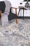 Delicate Vintage Blue Rug - DELI04 styled with furniture