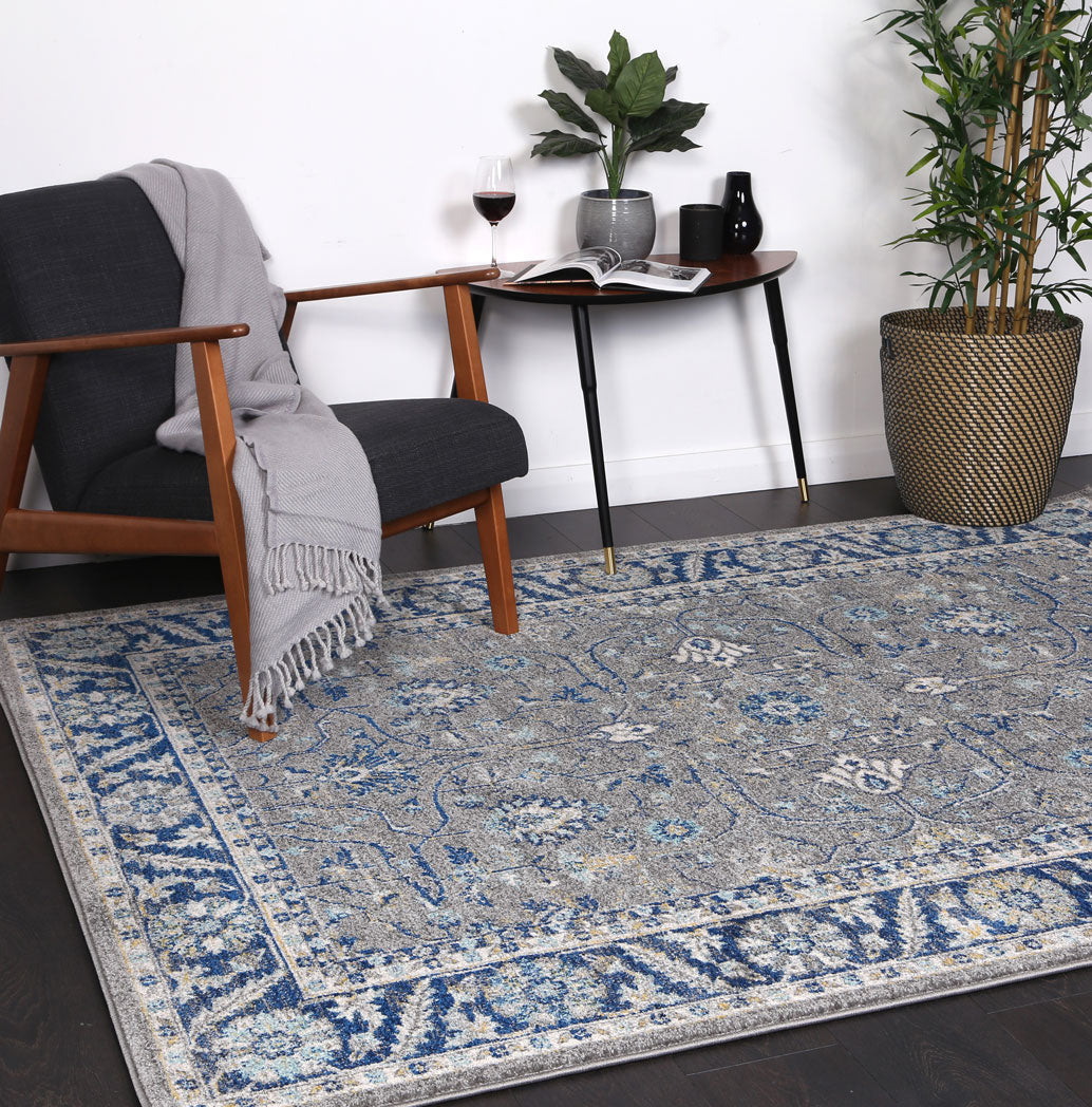 Delicate Royale Blue Rug - DELI05 – view 7