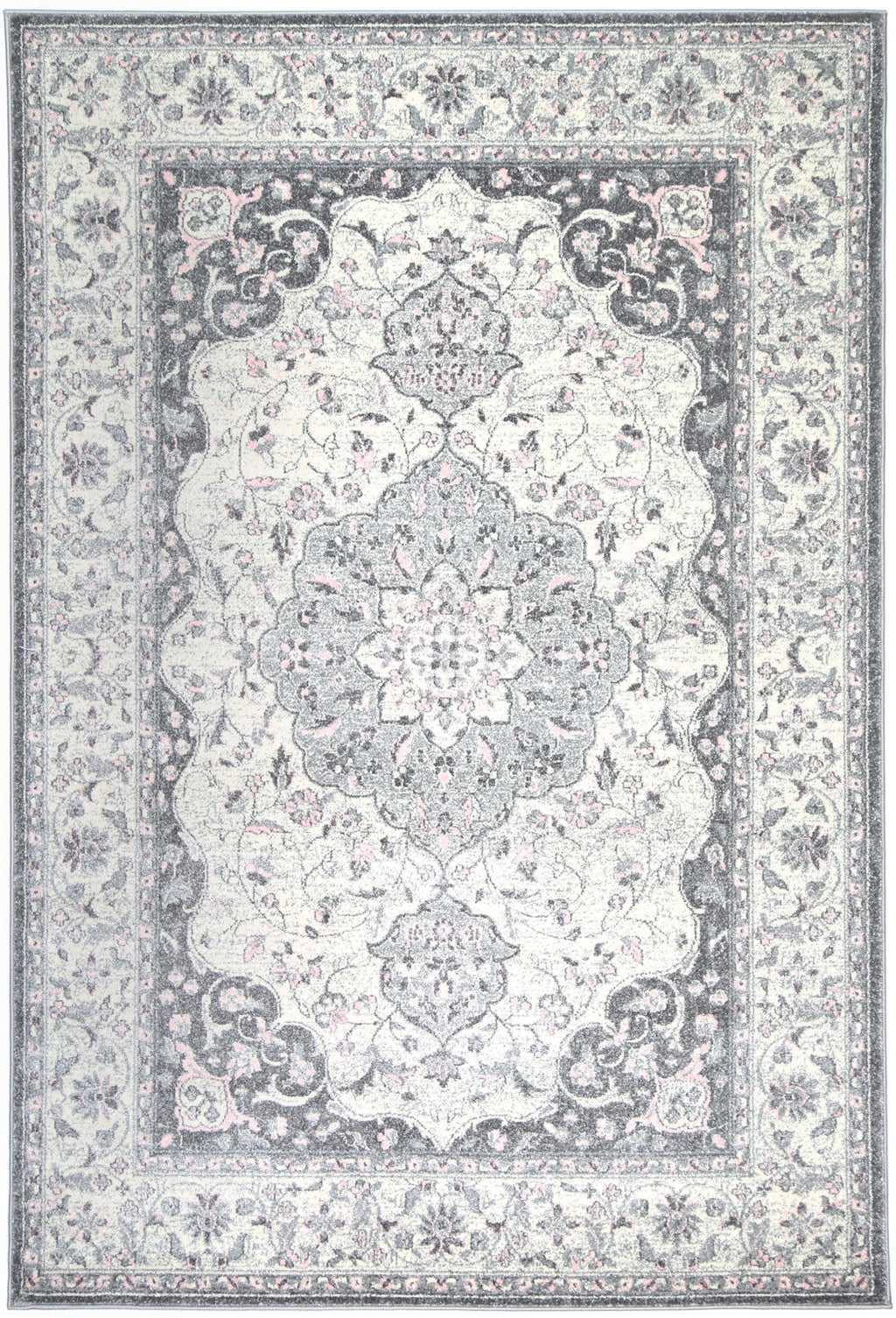 Delicate Traditional Grey Rug - DELI07 – view 2