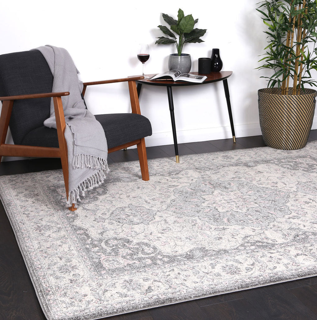 Delicate Traditional Grey Rug - DELI07 – view 7
