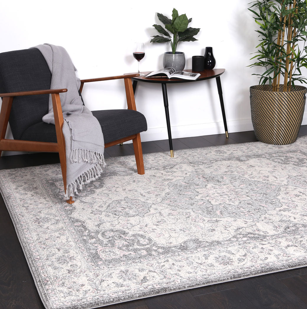 Delicate Traditional Grey Rug - DELI07 – view 7