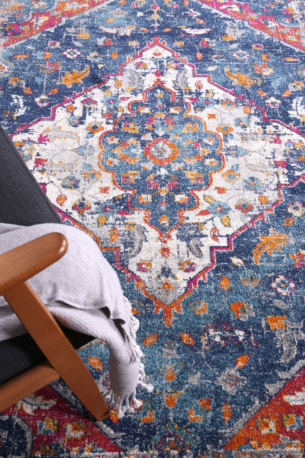 Delicate Medallion Multicolour Rug - DELI09 – view 7