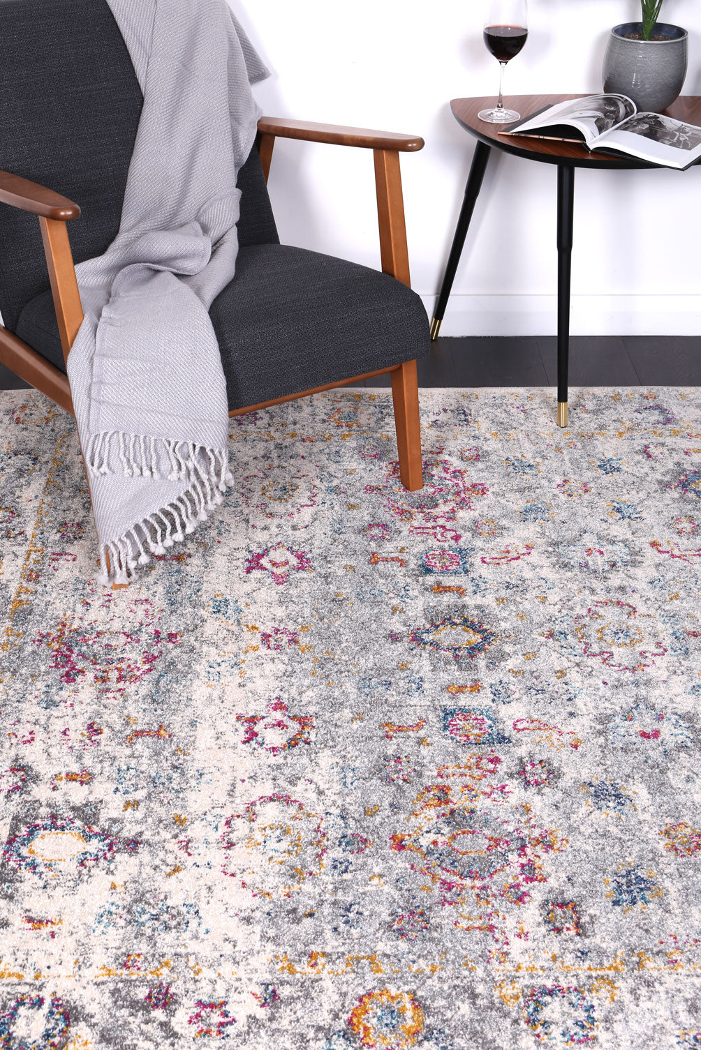 Delicate Flowers Multi-Coloured Rug - DELI11 – view 3