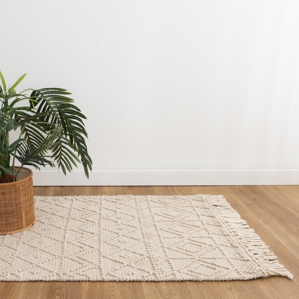 Diego Inca Beige Wool Rug - DIEG01 – view 7