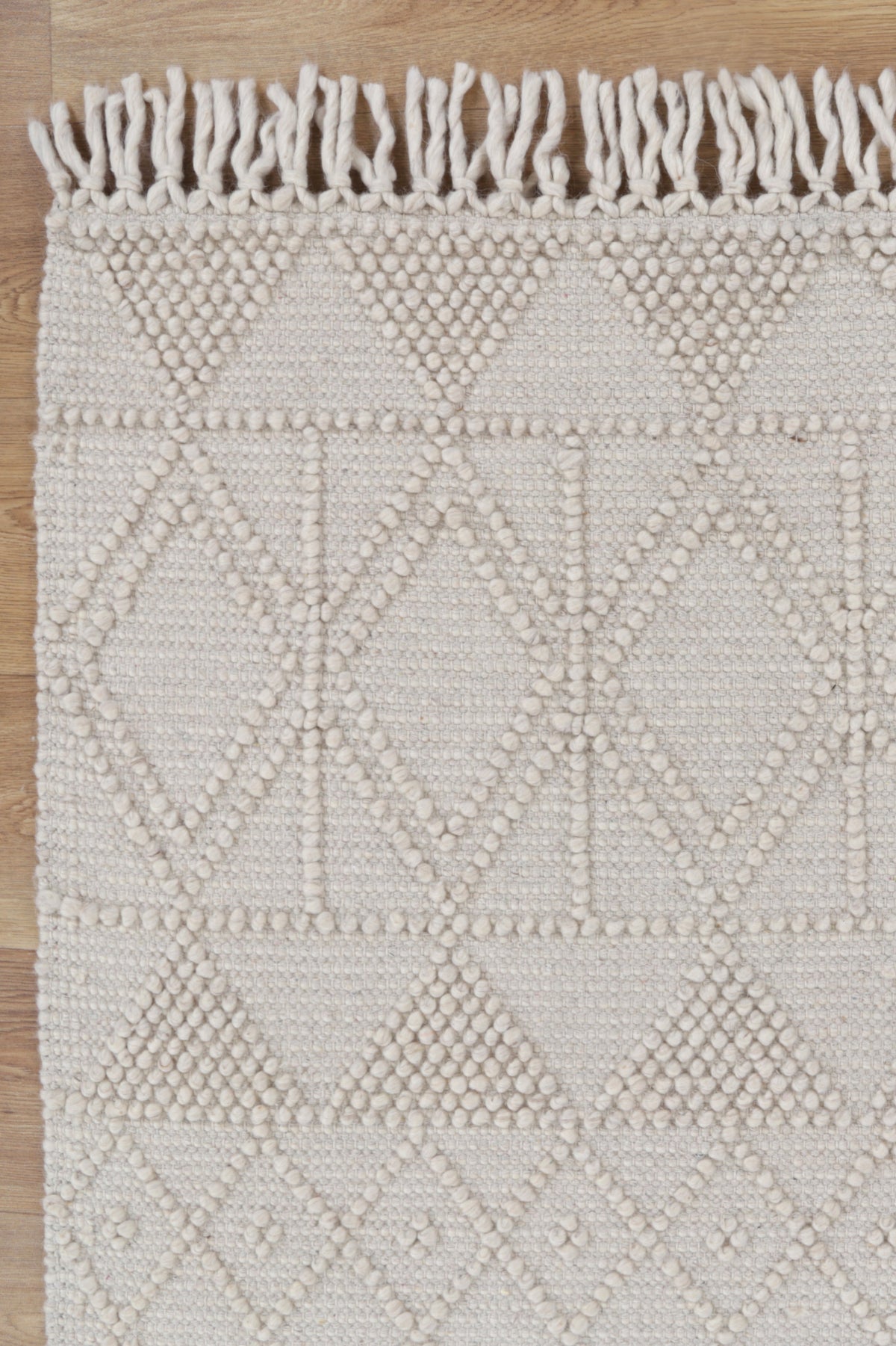 Diego Inca Beige Wool Rug - DIEG01 – view 3