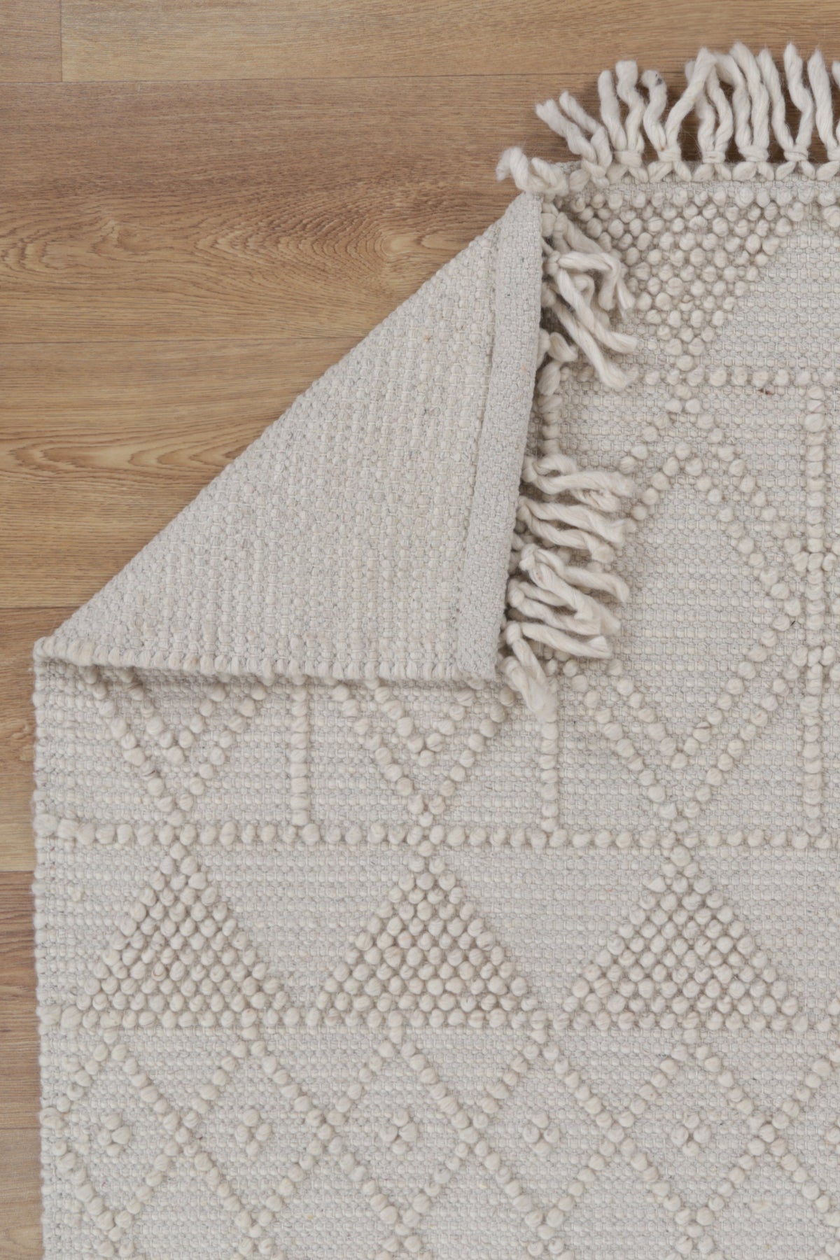 Diego Inca Beige Wool Rug - DIEG01 – view 4