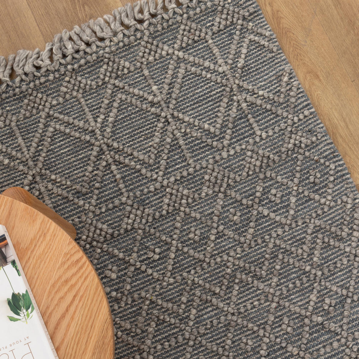 Diego Inca Grey Multi Wool Rug - DIEG01 – view 6