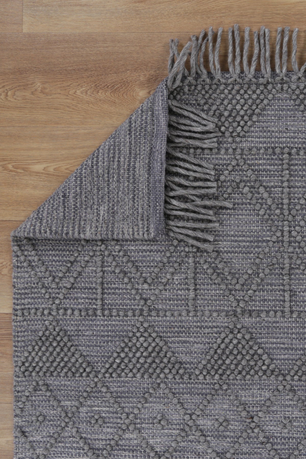 Diego Inca Grey Multi Wool Rug - DIEG01 – view 4