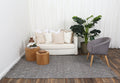 Diego Inca Grey Multi Wool Rug - DIEG01 styled with furniture