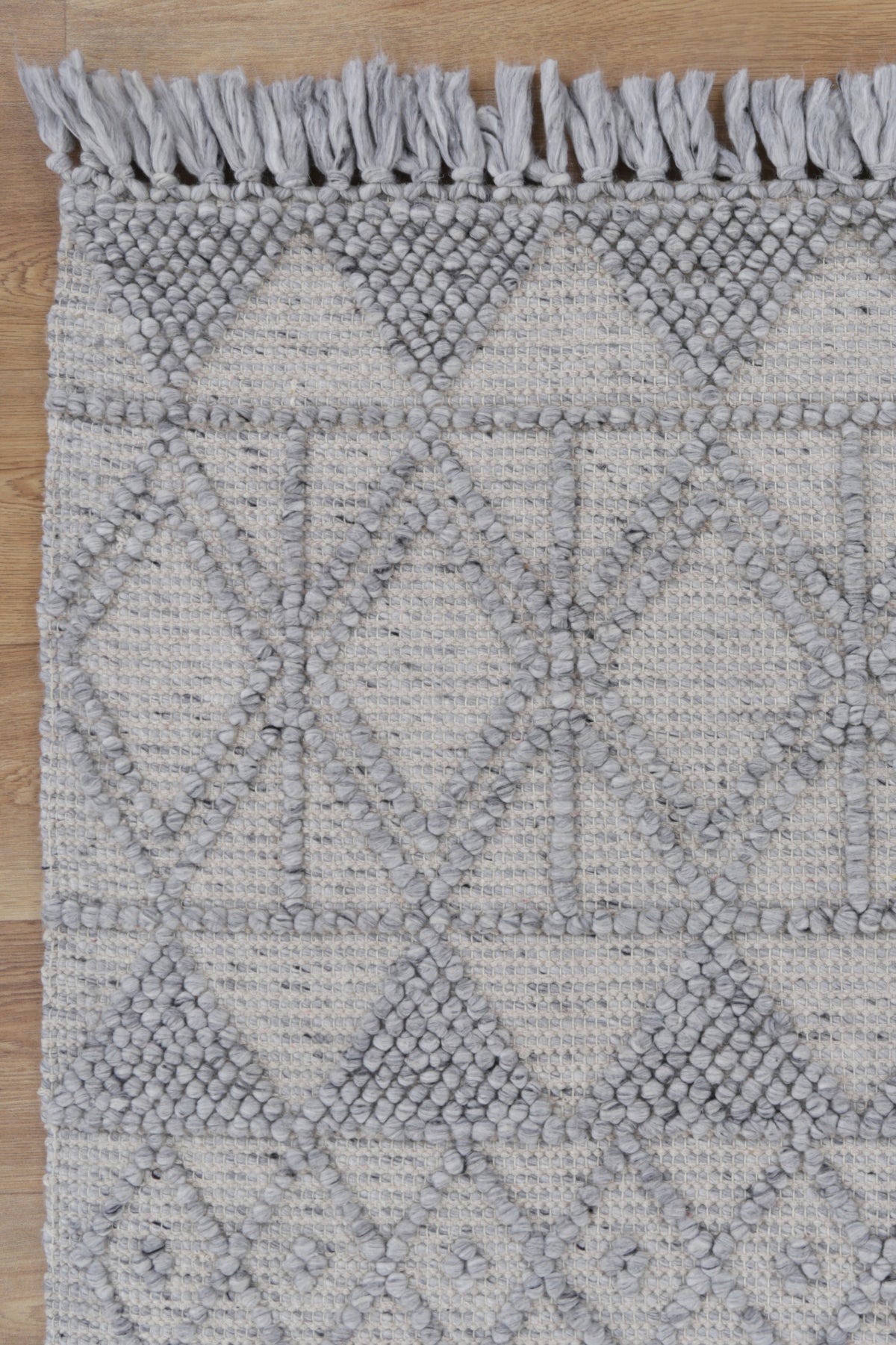 Diego Inca Grey Wool Rug - DIEG01 – view 3