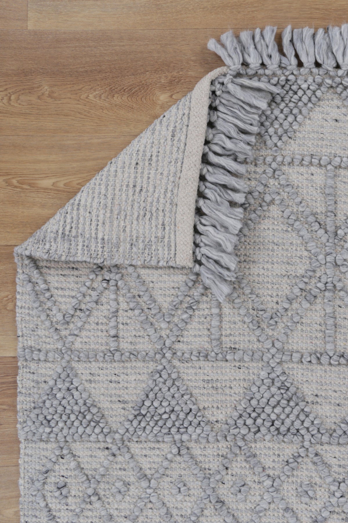 Diego Inca Grey Wool Rug - DIEG01 – view 4