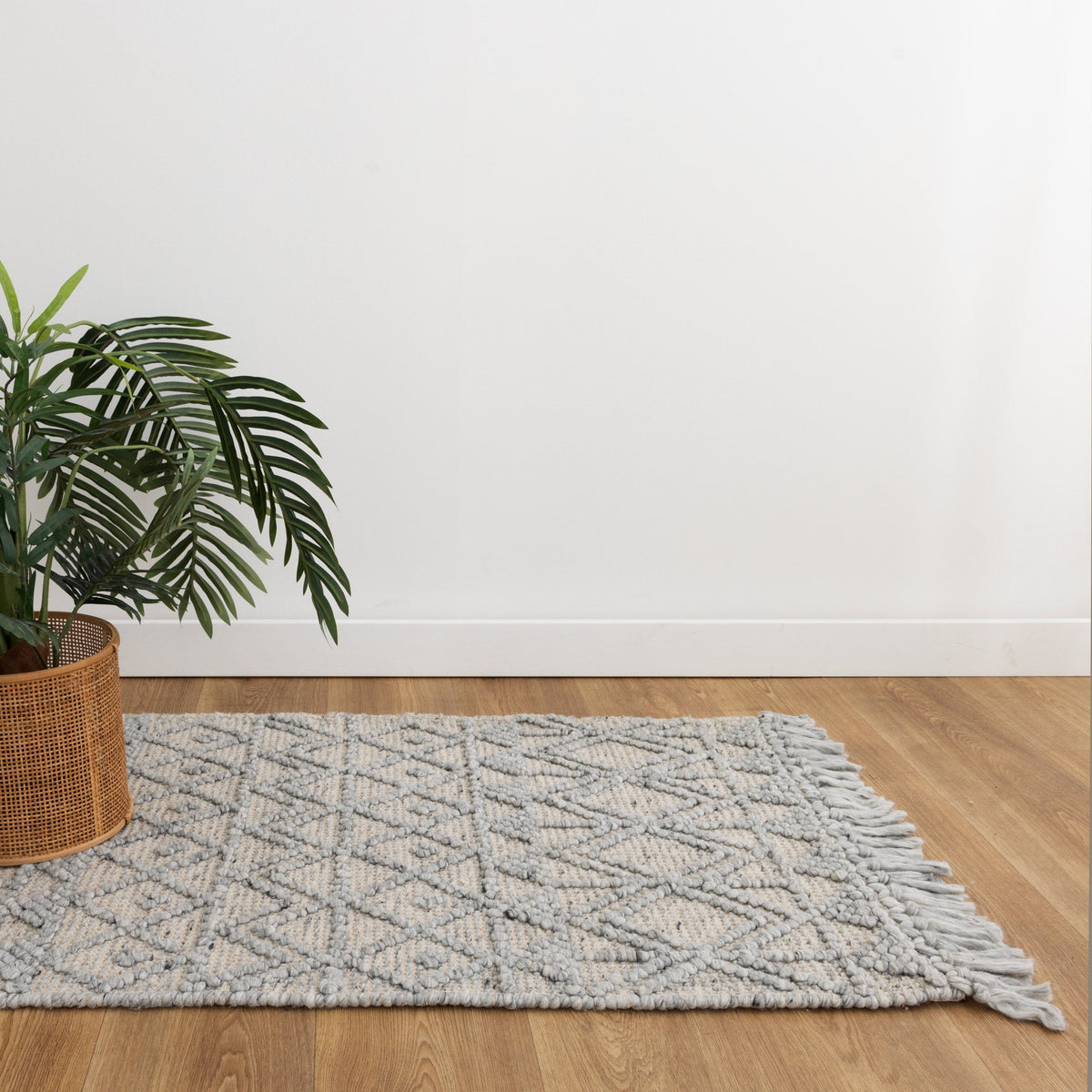 Diego Inca Grey Wool Rug - DIEG01 – view 7
