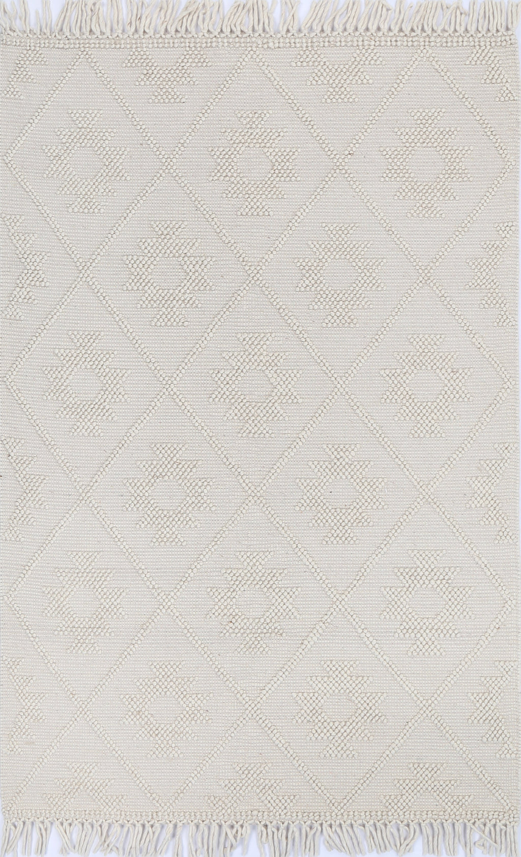 Diego Tribal Beige Wool Rug - DIEG02 – view 2