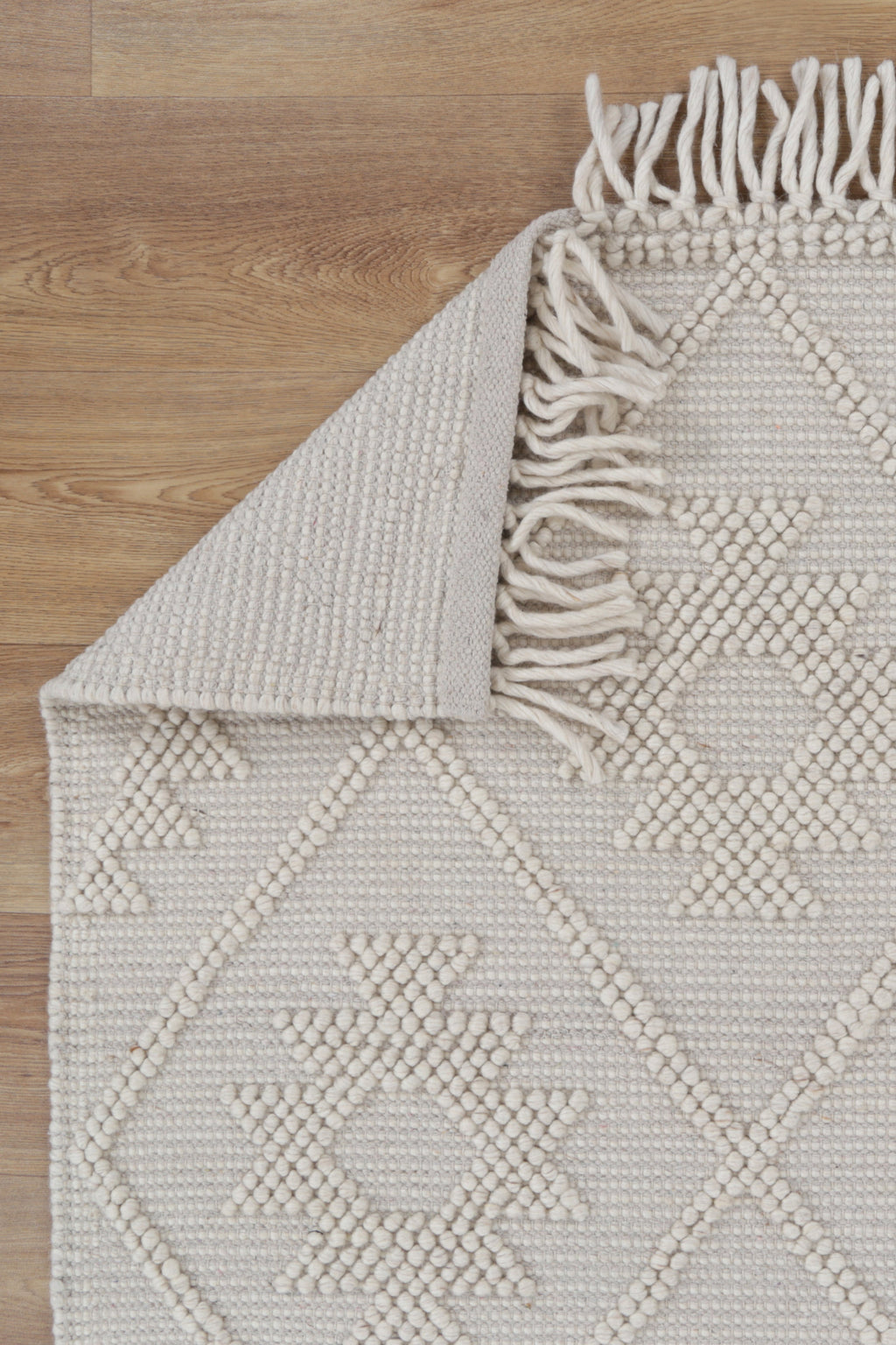 Diego Tribal Beige Wool Rug - DIEG02 – view 4