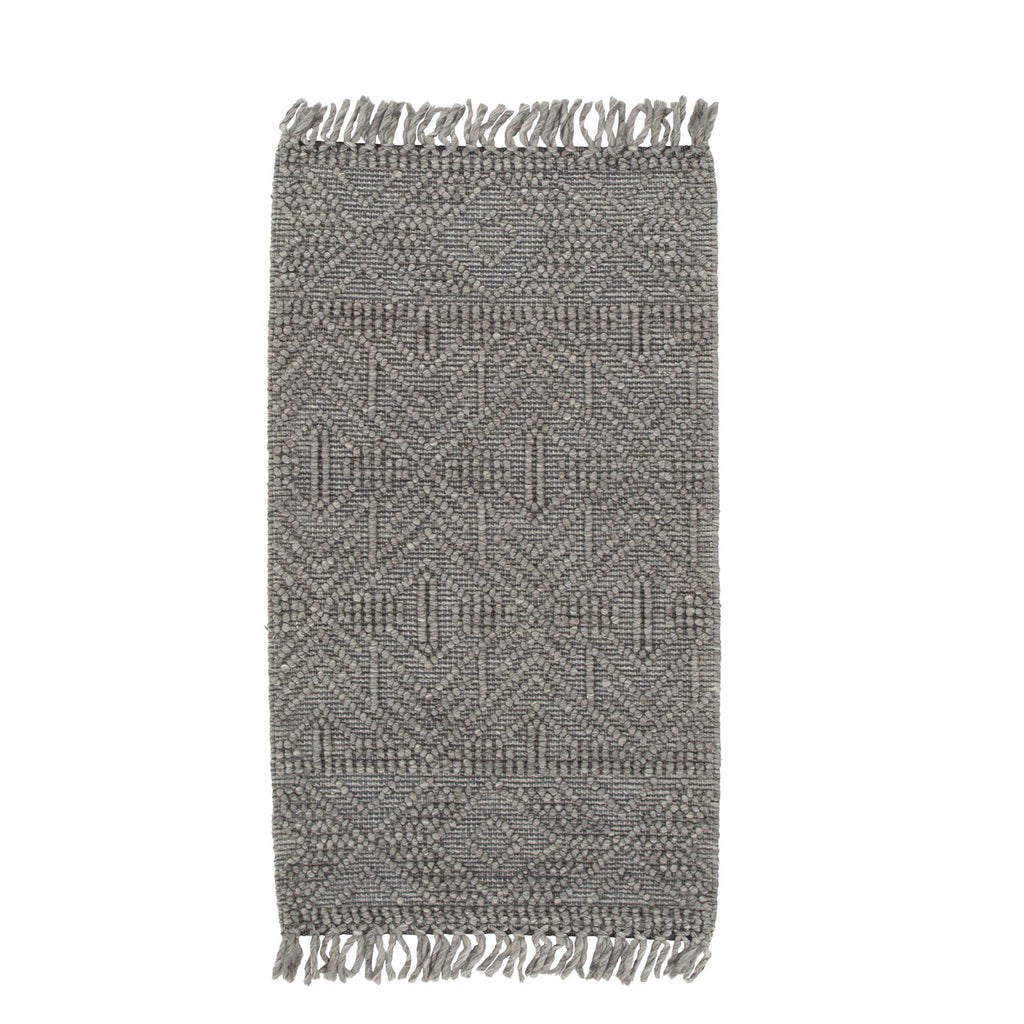Diego Tribal Grey Multi Wool Rug - DIEG02 – view 5