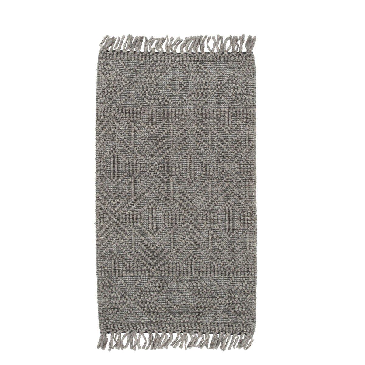 Diego Tribal Grey Multi Wool Rug - DIEG02 – view 5