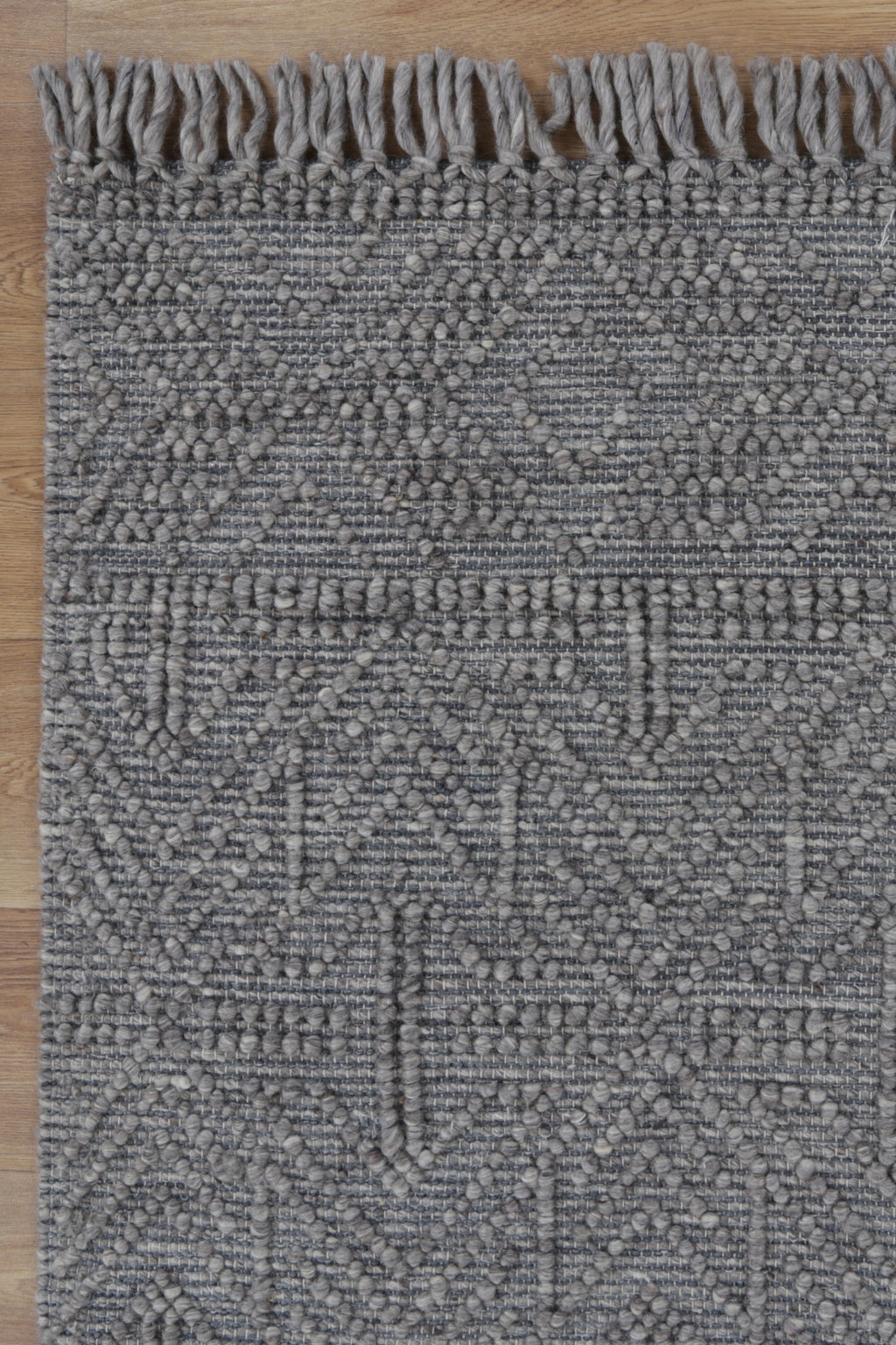 Diego Tribal Grey Multi Wool Rug - DIEG02 – view 3