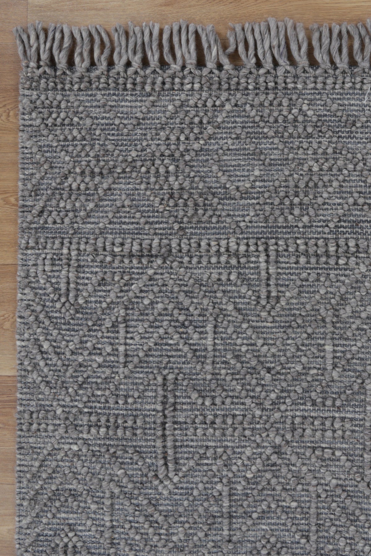 Diego Tribal Grey Multi Wool Rug - DIEG02 – view 3