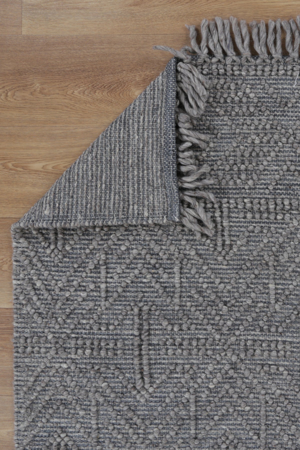 Diego Tribal Grey Multi Wool Rug - DIEG02 – view 4
