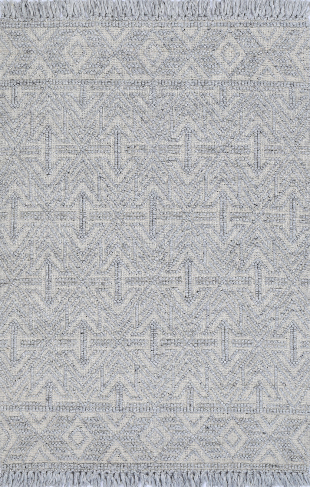 Diego Tribal Grey Wool Rug - DIEG02 – view 2