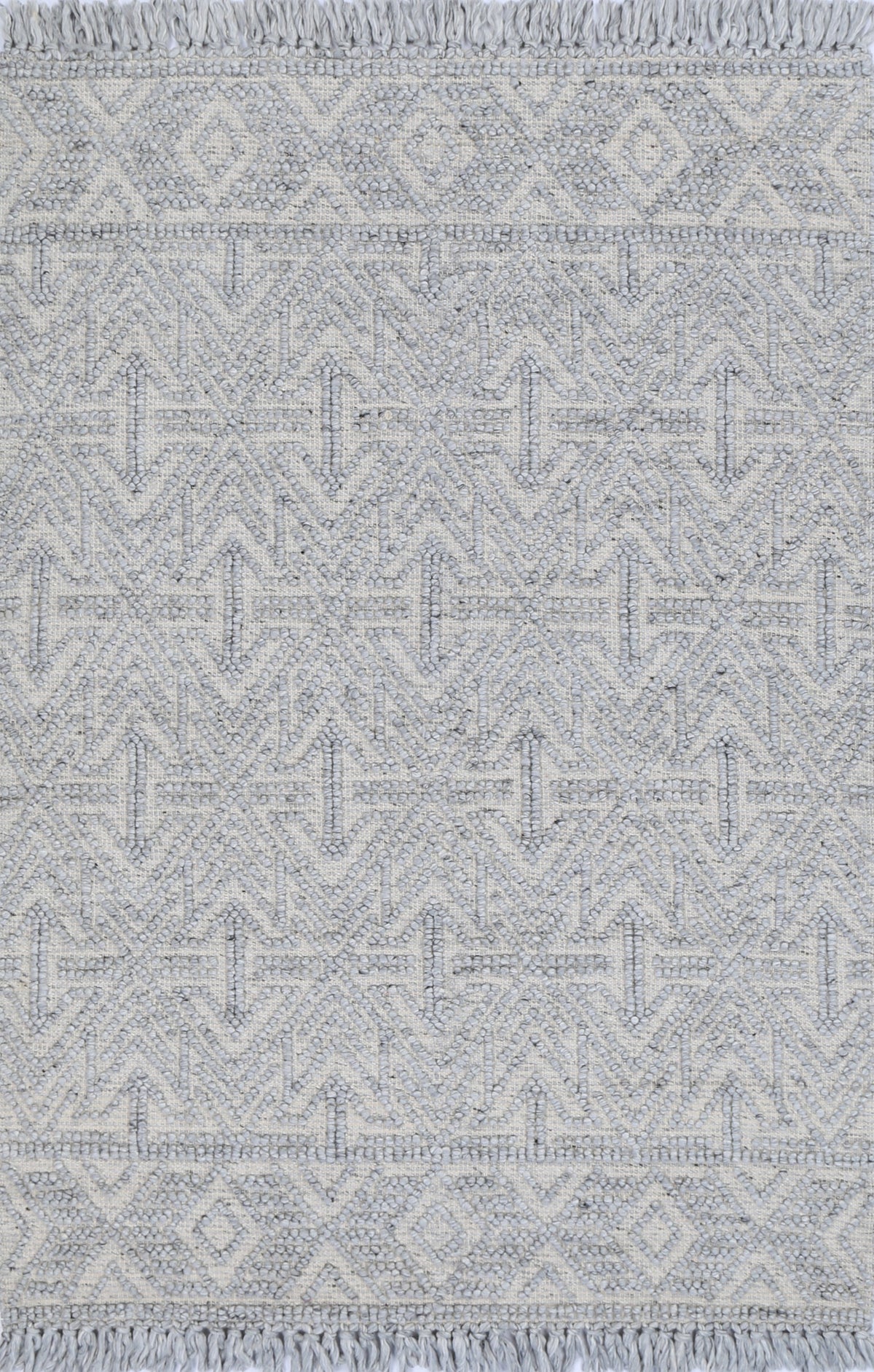Diego Tribal Grey Wool Rug - DIEG02 – view 2