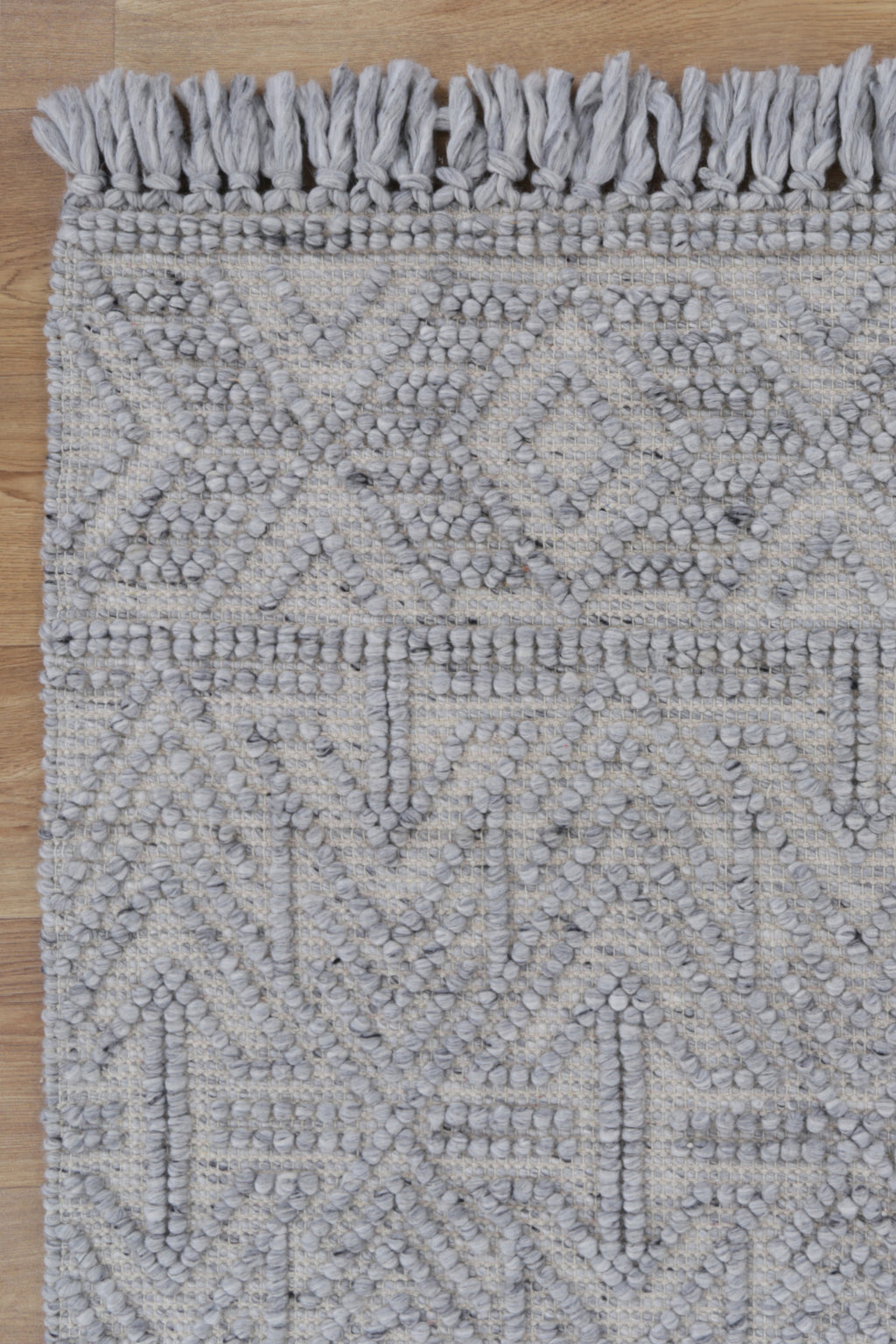 Diego Tribal Grey Wool Rug - DIEG02 – view 3