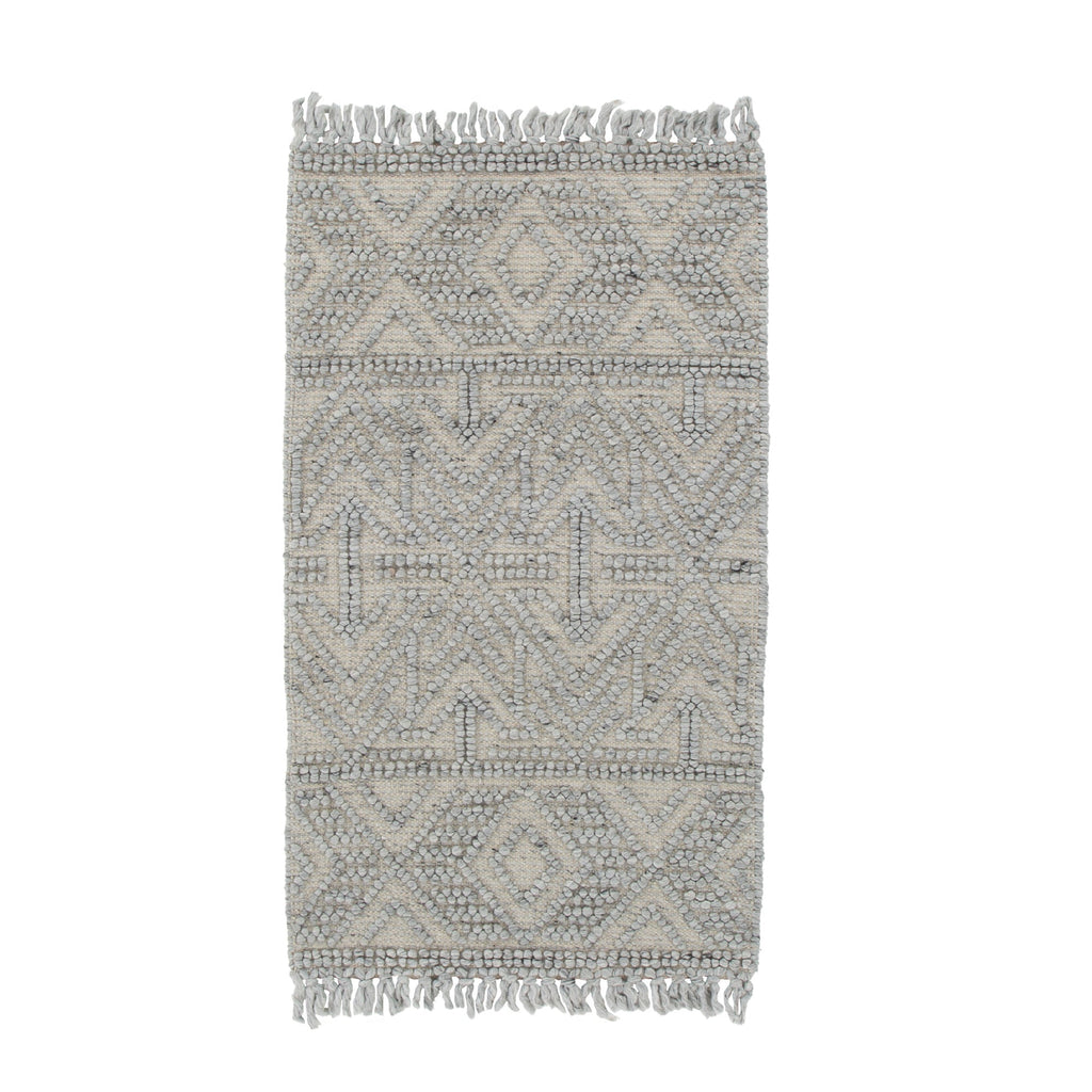 Diego Tribal Grey Wool Rug - DIEG02 – view 5