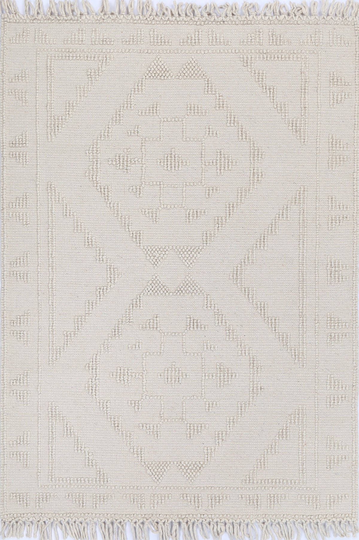 Diego Ornamental Beige Wool Rug - DIEG03 – view 2