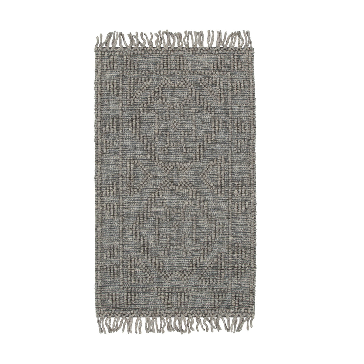 Diego Ornamental Grey Multi Wool Rug - DIEG03 – view 5