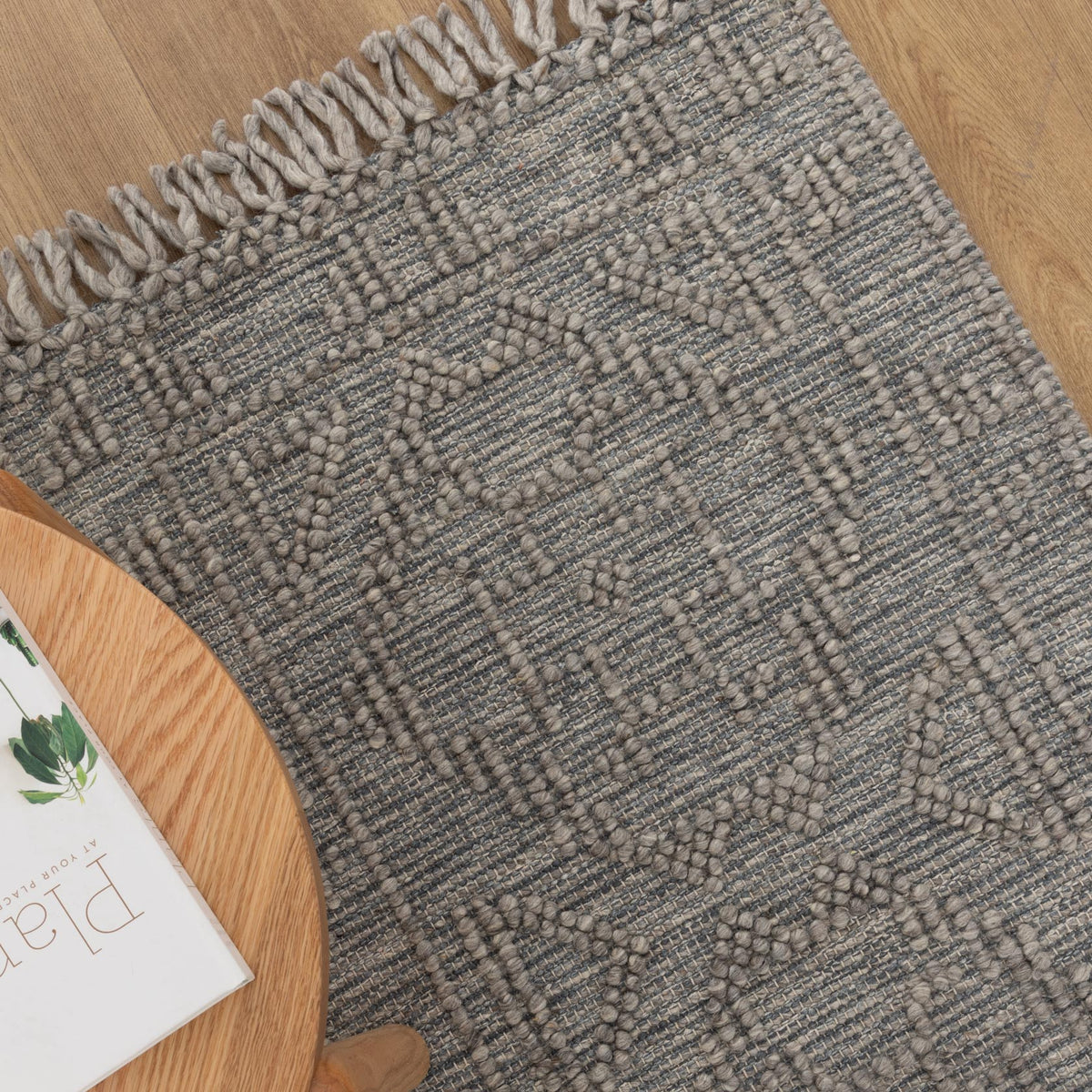 Diego Ornamental Grey Multi Wool Rug - DIEG03 – view 6